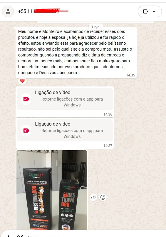 Depoimento WhatsApp